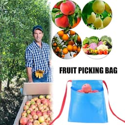 Oogstschort Nylon - Fruit opvangzak - Tuinieren Fruit Plukken - Waterdicht Ontwerp - Grote Capaciteit - Blauw — thumbnail 3