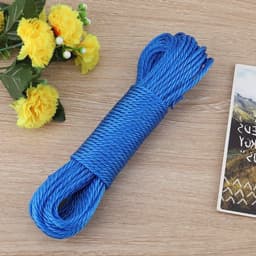 Nylon Waslijn - Touwkoord Drooglijn - Buiten Drogen - UV Bestendig - 20 Meter - Blauw — thumbnail 1