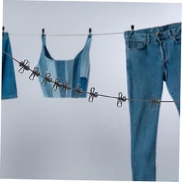 Waslijnen Set - Reis Waslijnen - Kleding Drogen - Verstelbare Clips - 2 Stuks - Zwart — thumbnail 4