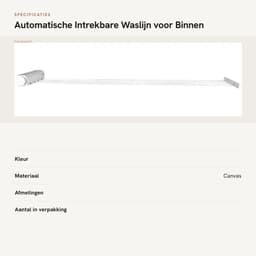Dailygoods- Waslijn Automatisch Intrekbaar - Wanddroogrek - Waslijn Uittrekbaar Buiten - Waslijn Camping - Ruimtebesparend - Belastbaar tot 8kg - Wasdroger — thumbnail 4