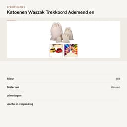 Dailygoods- Waszak Ademend - Waszakken voor Wasgoed - Trekkoord - Multifunctionele Tas - Opbergzak - Set van 2 - 10 x 12 cm - Opslagzak — thumbnail 5