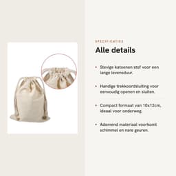 Dailygoods- Waszak Ademend - Waszakken voor Wasgoed - Trekkoord - Multifunctionele Tas - Opbergzak - Set van 2 - 10 x 12 cm - Opslagzak — thumbnail 5