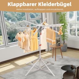 Dailygoods- Wasrek Inklapbaar - Hoogte Verstelbaar - Ruimtebesparend - Staand Droogrek - Kledingstandaard - Opvouwbaar Voor Binnen/Buiten — thumbnail 2