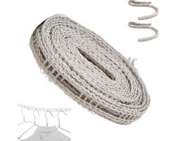 Kampeer Waslijn - Outdoor Hanger - Kleding Drogen - Winddicht Ontwerp - 5 Meter - Grijs