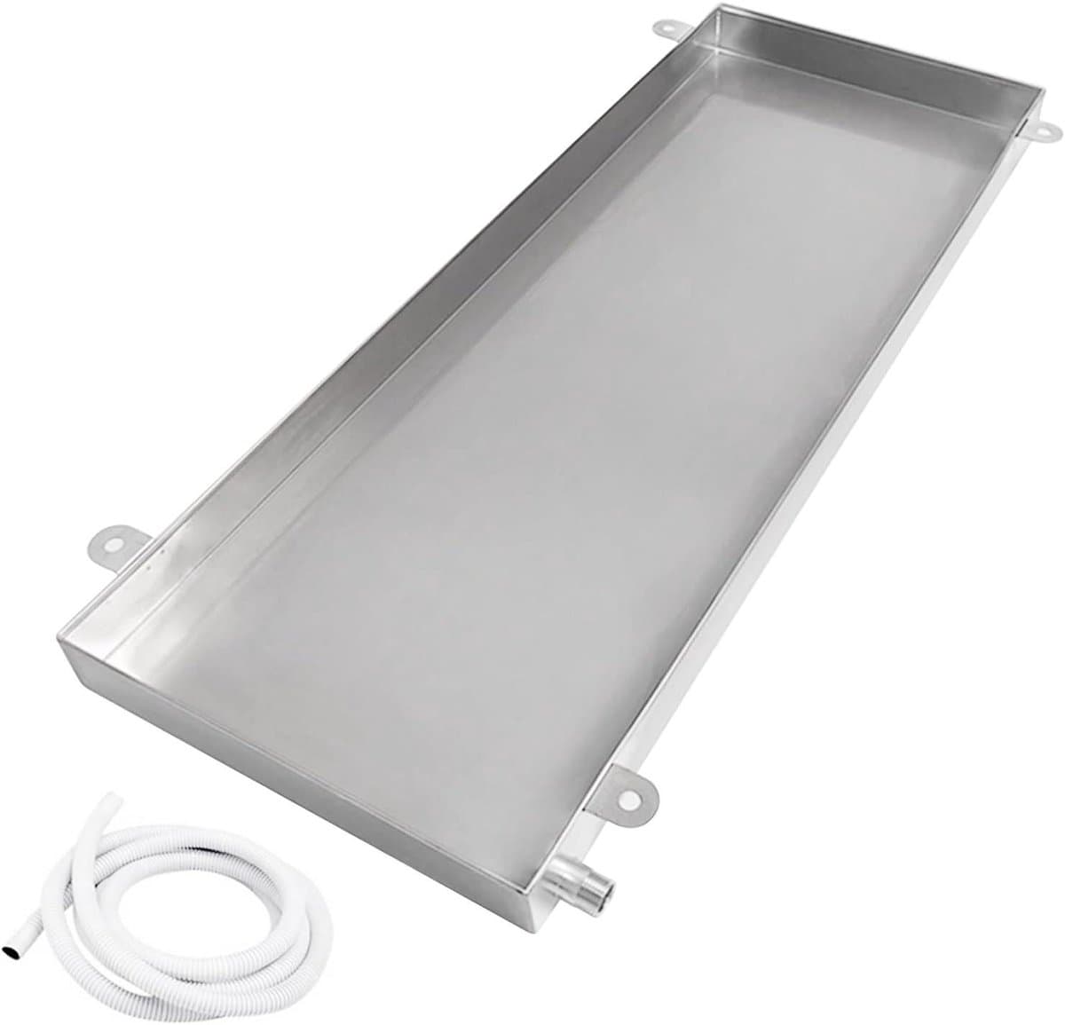 Opvangbak Wasmachine - Lekbak RVS - Apparaten Beschermen - Roestvrij Staal - 70x90cm - Zilverkleurig — afbeelding 1
