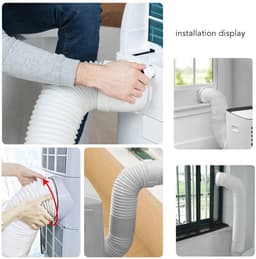 Allecto - Afvoerslang Airconditioner - Flexibel en Duurzaam - 3 Meter - Ø 15 cm - Lekvrij - Geschikt voor Airco - Wit — thumbnail 2