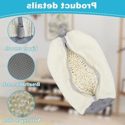 Set van 2 Herbruikbare Waszakken voor Schoenen - Wasmachine Bestendige Fleece Tas voor 360 Graden Reiniging van Alle Soorten Schoenen en Voetwear — thumbnail 2