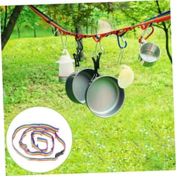 Waslijn Set - Outdoor Touw - Kleding Drogen - Dubbele Laag - 3 Stuks - Blauw — thumbnail 4