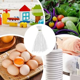 Mesh Produce Zakjes - Netzakken Fruit - Keuken Organiseren - Trekkoordsluiting - 100 stuks - Wit — thumbnail 3