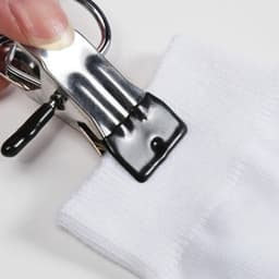TOVBMUP Wasknijpers van roestvrij staal - Washaken - Antislip kledinghangerclips - 360° draaibare laarzenclips - Laarzenhangers - Metalen clips voor broeken, schoenen, handdoeken - Zwart - 20 stuks — thumbnail 3
