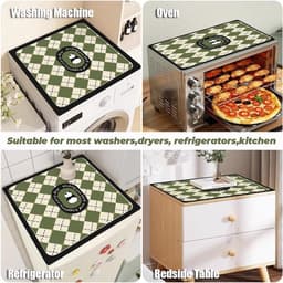 Wasmachine Drogerhoes - Beschermmat Apparaten - Apparaten Beschermen - Antislip Diatomeeënaarde - 60 x 60 cm - Geruit — thumbnail 4
