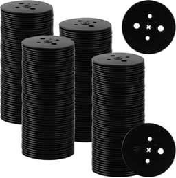 MTTproducts- Bufferschijf 200 stuks - Kunststof onderlegschijven - Grondankers - Zwarte bufferschijven - Voor gazon/tenten - Afmeting 5,7 cm — thumbnail 1