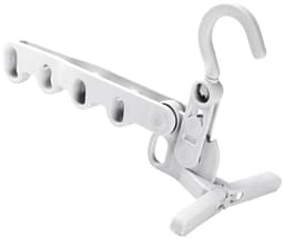 Dailygoods- Droogrek Stevig - Opvouwbaar - Draagbaar - 5 Ophanggaten - Voor Over de Deur - Duurzaam Kunststof - Kledingrek — thumbnail 4