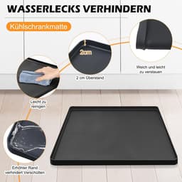 Lekbak Dekschaal - Opvangbak Siliconen - Apparaat Beschermen - Hoge Rand - 60 x 60 cm - Donker — thumbnail 5