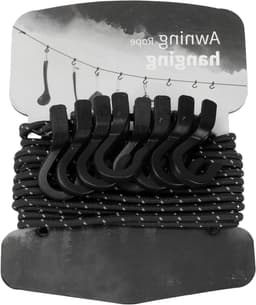 Draagbare Waslijn - Reis Waslijn - Buiten Droge Kleding - Reflecterend Staaldraad - 4.3 Meter Lengte - Zwart — thumbnail 1