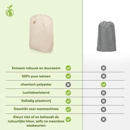 Set van 2 extra grote waszakken, 50x70 cm, slijtvast katoen — thumbnail 3