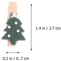 Dailygoods- Houten Wasknijpers - 25 Stuks Mini - Decoratie Clips - Kerstmis Thema - Fotocollage - Kunsthandwerk - Natuurlijk Hout - Foto Clips — thumbnail 4