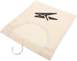 Opbergzak Wasknijpers - Wasknijperhouder Organizer - Wasknijpers Opbergen - Met Ophanghaken - 357 x 261 cm - Beige