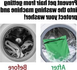 Honden- en kattenwaszak, 65 cm x 70 cm, voor het vangen van dierenharen, grote capaciteit en fijne mazen, ideaal voor de wasmachine — thumbnail 2