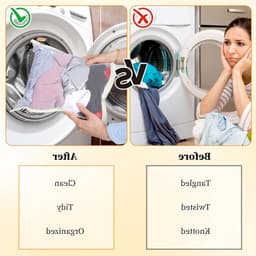 4 Stuks Mesh Waszakken voor Wasmachine - Handige Hangende Wasmand voor Delicate Kleding, Zipper Opening, Ideaal voor Jassen, Truien, Lingerie en Bedlinnen — thumbnail 3