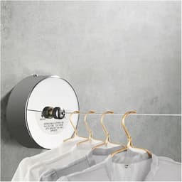 Intrekbare Waslijn - Wasrek Touw - Kleding Drogen - Roestvrij Staal - 2.8 Meter - Zilver — thumbnail 2