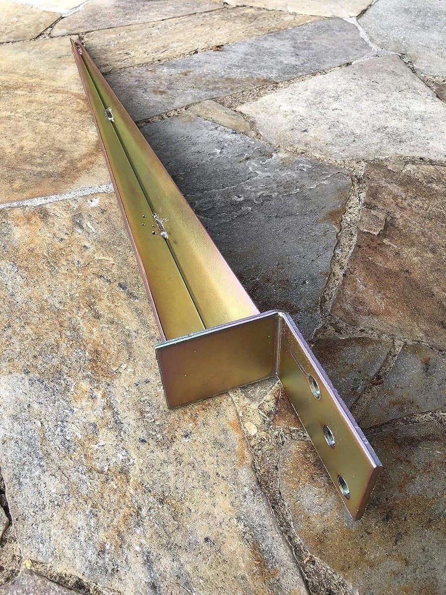 Paaldrager Hekwerk - Grondanker Paalhouder - Hekwerk Plaatsen - Verzinkt Staal - 750 mm - Goud — afbeelding 1