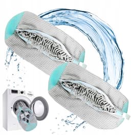 Schoenwaszak - Waszak voor Schoenen - Grijs-groen 40x18cm Set van 2 - Beschermende Waszak voor Wasmachine - Voor Sportschoenen & Sneakers — thumbnail 1