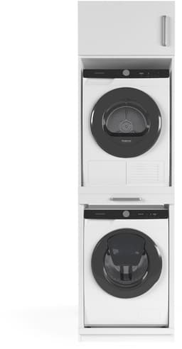 Wasophoogte® Wasmachine Kast Sydney - Wasmachine verhoger - Wasmachine ombouw - 700(D)*665(B)*2350(H) mm - Wit — thumbnail 1