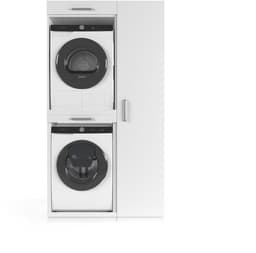 Wasophoogte® Wasmachine Kast New York - Wasmachine verhoger - Wasmachine ombouw - 700(D)*1115(B)*2110(H) mm - Wit — thumbnail 1