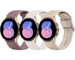 Wanme Horlogebandje voor Samsung Galaxy Watch 4/5/6/7 40 mm 44 mm, siliconen reservearmband voor Samsung Watch 4 Classic/Watch 6 Classic/Watch 5 Pro/FE, voor dames en heren