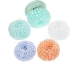 1set Handheld Keukenborstel Met Vervangbare Koppen Sterke Schrobber Voor Potten Pannen Voor Vet Vuil Verwijderen Geschikt Voor Diverse Oppervlakken