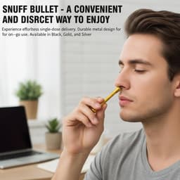 Snuffers van metaal, 3 stuks, draagbare flessenschenktuit, stabiel, licht, elegant, vacuüm doseerder, snuff rietfles, neusbuis, sneakers Snorter — thumbnail 1