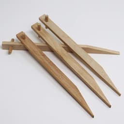 Houten Grondankers - Houten Haringen - Erosie Beschermen - FSC Gecertificeerd Beukenhout - 60 Stuks 30 cm - Bruin — thumbnail 1