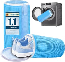 Waszakken voor wasmachines, schoenwaszakken, schoenentas voor wasmachines, herbruikbare schoenwaszakken, kleurvaste schoenwaszak (blauw, XL) — thumbnail 1