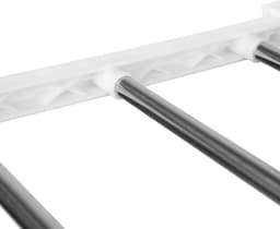 Wasrek, materiaal: buizen van roestvrij staal, maximale belasting: 3 kg per steunstang, 3 legplanken, met vleugels, 3 lagen, grijze buis verzinkt — thumbnail 5