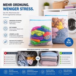 Wasnetset - 2x - 60 x 90 cm - Premium Waszak met Ritssluiting - Voor Delicate Kleding — thumbnail 5