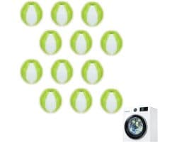 Set van 12 herbruikbare reinigingsballen voor wasmachine – dierenharen en pluisverwijderaar, effectief en duurzaam - ShopVlot