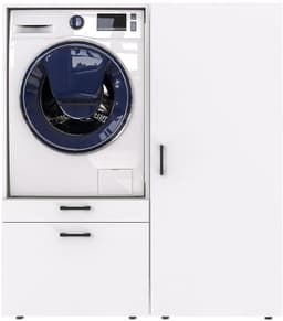 Roomart SERIE 2 Wasmachine Ombouwkast 127x145 cm - met Multifunctionele Kast - Wit — thumbnail 2