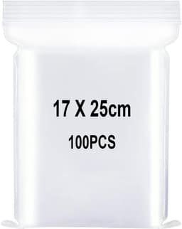 Hersluitbare Plastic Tassen - Transparant - 17 x 25 cm - Duurzame Ziplock Zakjes - Voor Opslag en Organisatie — thumbnail 1