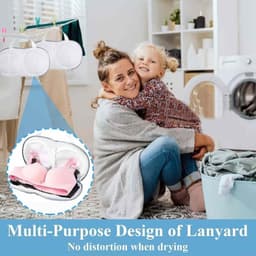Set van 2 waszakken voor bh's en 2 netwaszakken - Ademend en duurzaam - Bescherming en organisatie voor lingerie en delicate kleding - Afmetingen: 34,5 cm en 40,5 cm — thumbnail 3