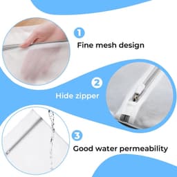 Wasmachine Wasnetjes Set van 8 Stuks 40 x 30 cm, Ideaal voor Kleine Wasgoed en Delicate Kleding — thumbnail 4
