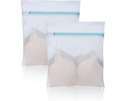 Set van 2 Mesh Waszakken voor Delicate Kleding, 30x40cm Waszakken voor Wassen en Beschermen