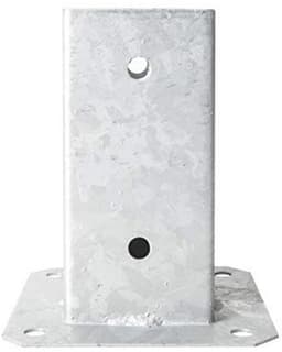 Vierkante Ankerbeugel voor Posten 120 x 120 mm - Gegalvaniseerde Staalbasis voor Concreet, Hekken, en Tuinhuisjes — thumbnail 4