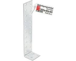 20 Stuks Platte Stalen Betonankers - Voor Verankering van Hout in Beton | Bevestigingshoek 300 mm x 40 mm