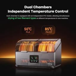 Filament Droger - 3D Printer Accessoire - Print Kwaliteit Verbeteren - Dubbele Verwarmingskamers - Droogt 4 Rollen - Wit — thumbnail 5