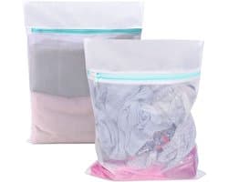 IMPERATORIS® Waszakken voor de wasmachine - Bescherming voor delicate kleding en schoenen - Wasnet van gaas - Voorkomt slijtage - Set van 2 - Wit - 90 x 110 cm