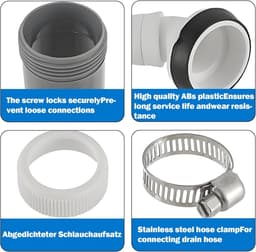 Afvoerslang Adapter voor Wasmachine en Vaatwasser - Universele Aansluiting met Klem — thumbnail 5