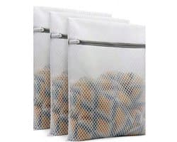 3-delige waszak - Waszak van gaas - wasnet - waszakken voor wasgoed - Wasfilter voor de wasmachine - Polyester - Wit