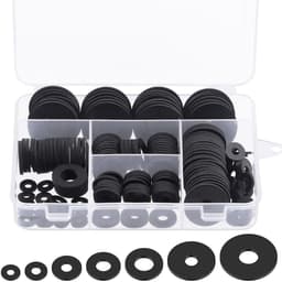 Assortiment set van 175 stuks vlakke rubber washers - 7 maten voor lek- en trillingsdemping — thumbnail 1