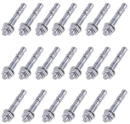 Wigankers 3/8" x 3" Verzinkt Heavy Duty Bevestiging voor Beton - 20 Stuks — thumbnail 1